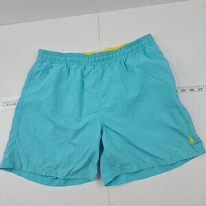 VTG Polo Ralph Lauren‎ swim trunks turquoise blue Large mens 5604